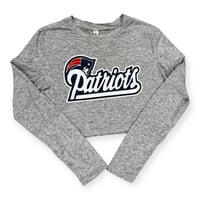 Patriots CropTop Baby Tee Long Sleeve