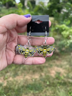 DeathMoth acrylic earrings