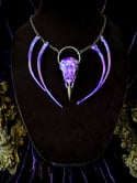 Purple English Crow - Necklace