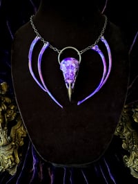 Image 2 of Purple English Crow - Necklace