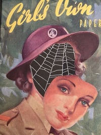 Image 3 of 1945 War time The Girls Own - faceless with real preserved spider web - APRIL