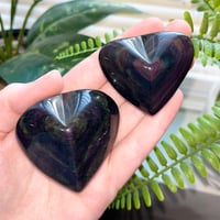 Image 1 of Rainbow Obsidian Hearts