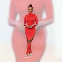 Image 1 of Stripe me down dress (Leg warmers included)