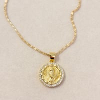 Image 1 of Gold Virgencita Medalla Necklace