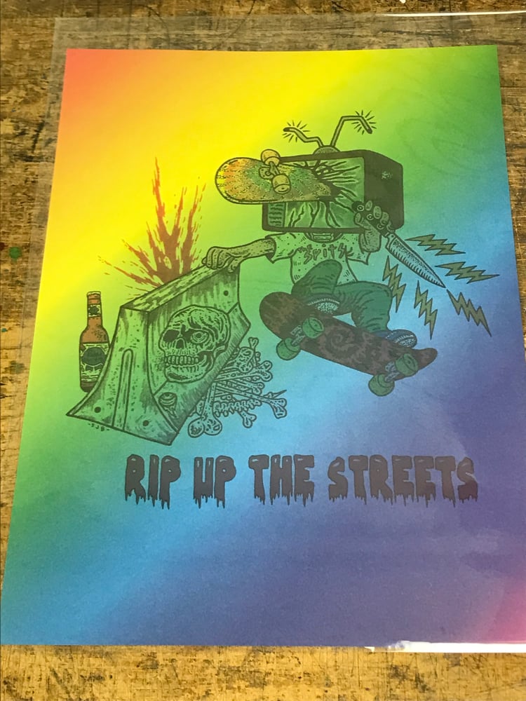 Image of RIP UP THE STREETS RAINBOW PRINT