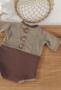 Image 2 of Newborn bodysuit for photo shoots| Andre | brown | photo props