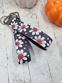 Image 3 of Pumpkin Daisy Wristlet Keychain