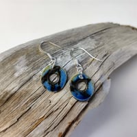 Image 1 of Shibui donut earrings blue/bronze