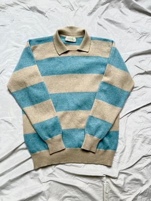 Ballantyne Wool  Striped Polo Sweater - Size 50