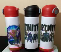 Image 1 of Custom 12 oz kids Stainless Steel Sippy Straw Tumbler 