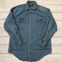 Image 1 of Vintage Eddie Bauer 3 Fly Denim Button Up - L