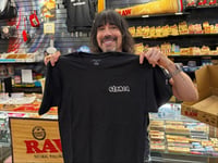 Stoned Embroidered Champion T-Shirt-black