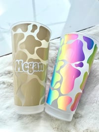 Image 1 of Cow Print Cold Cup