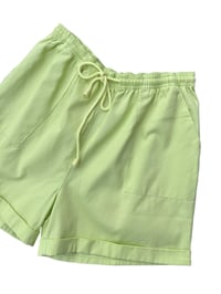 Image 4 of 90's Lime Green Drawstring Shorts 16/18