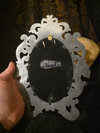 Image 4 of Large Silver Oval Ornate Framed Web 