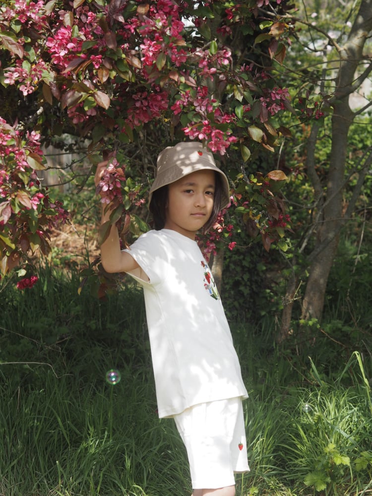 Image of The Strawberry Patch Gnomes - Tee & Short Set Oat