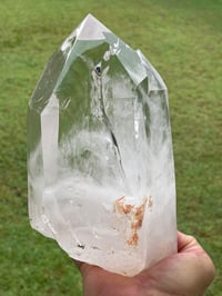 Image 15 of Clear Quartz Twin Points On Display Stand #1848