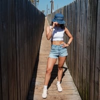 Image 12 of Too High Bucket Hat (Blue Denim)