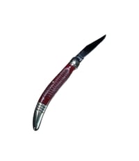 Image 2 of Rough Ryder Bolster Lock Folding Knife 3.25" Stainless Toothpick Blade Red Bone