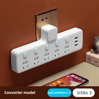 Image 17 of Multi-Functional Office Style USB Plug Adapter Home Use Wireless One To Multiple Plug Board With Lig