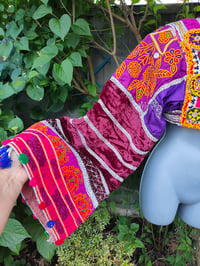Image 7 of Vintage Fez crop Tribal Top 34 inches chest