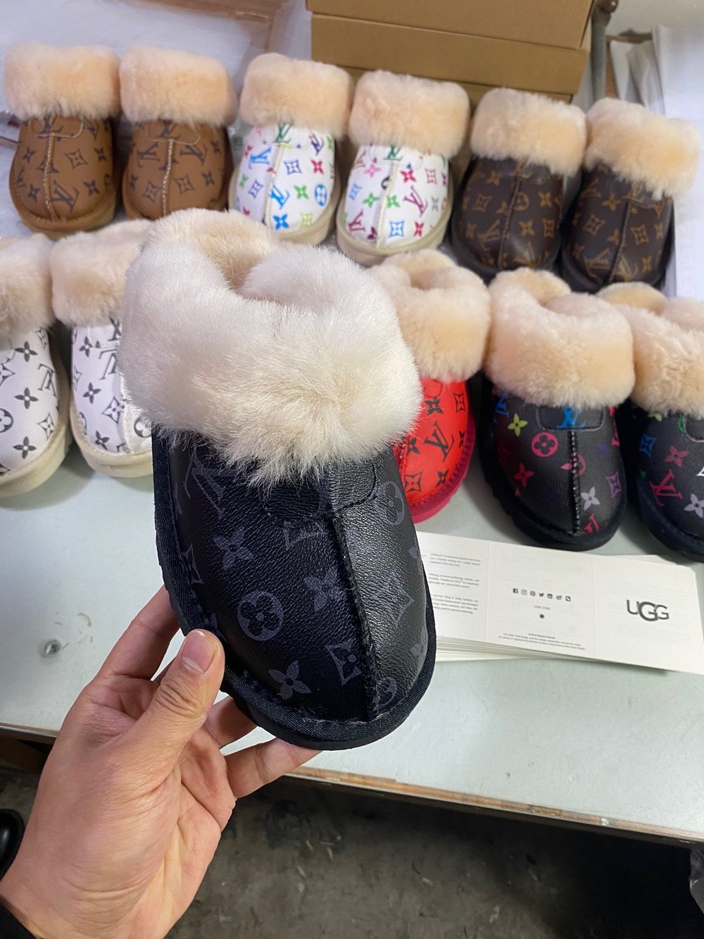 LV Fur Slippers