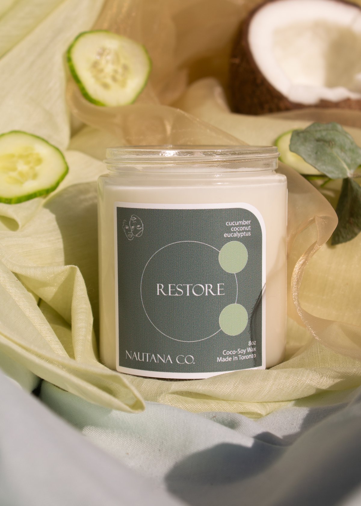 Image of Restore - Cucumber, Coconut & Eucalyptus Candle