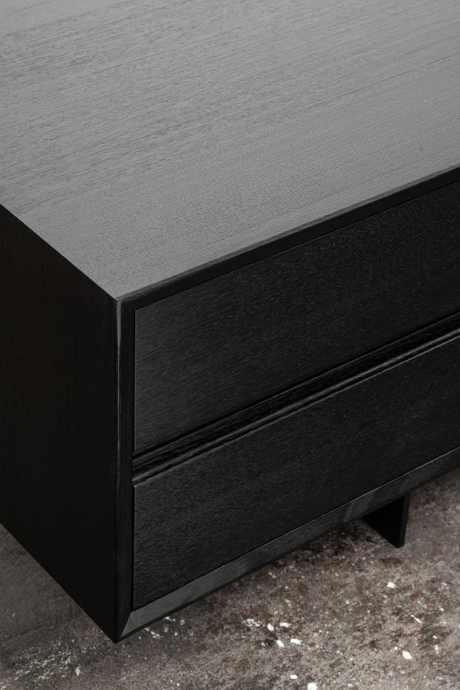 REID SIDEBOARD IN TORCHED TASMANIAN OAK WITH DOORS