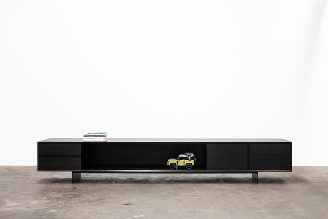 REID SIDEBOARD IN TORCHED TASMANIAN OAK WITH DOORS