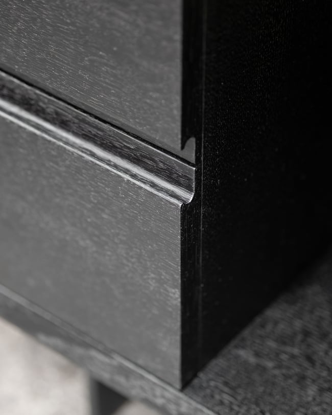 REID SIDEBOARD IN TORCHED TASMANIAN OAK WITH DOORS