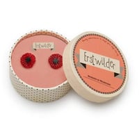Image 2 of Red Poppy Stud Earrings