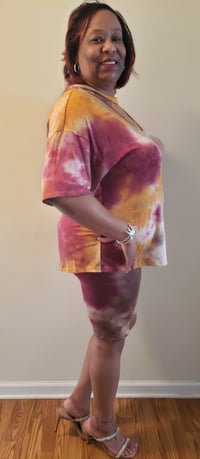 Image 2 of Bad Mama Jama - 2pc Tie Dye short set