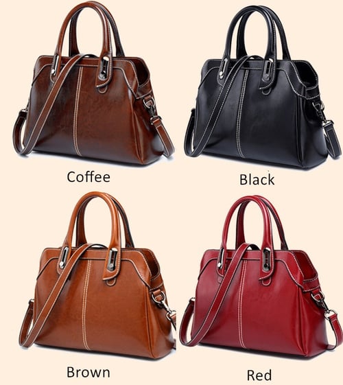 Image of Top Grain Leather Handbag Shoulder Bag Women Crossbody Bag SX638