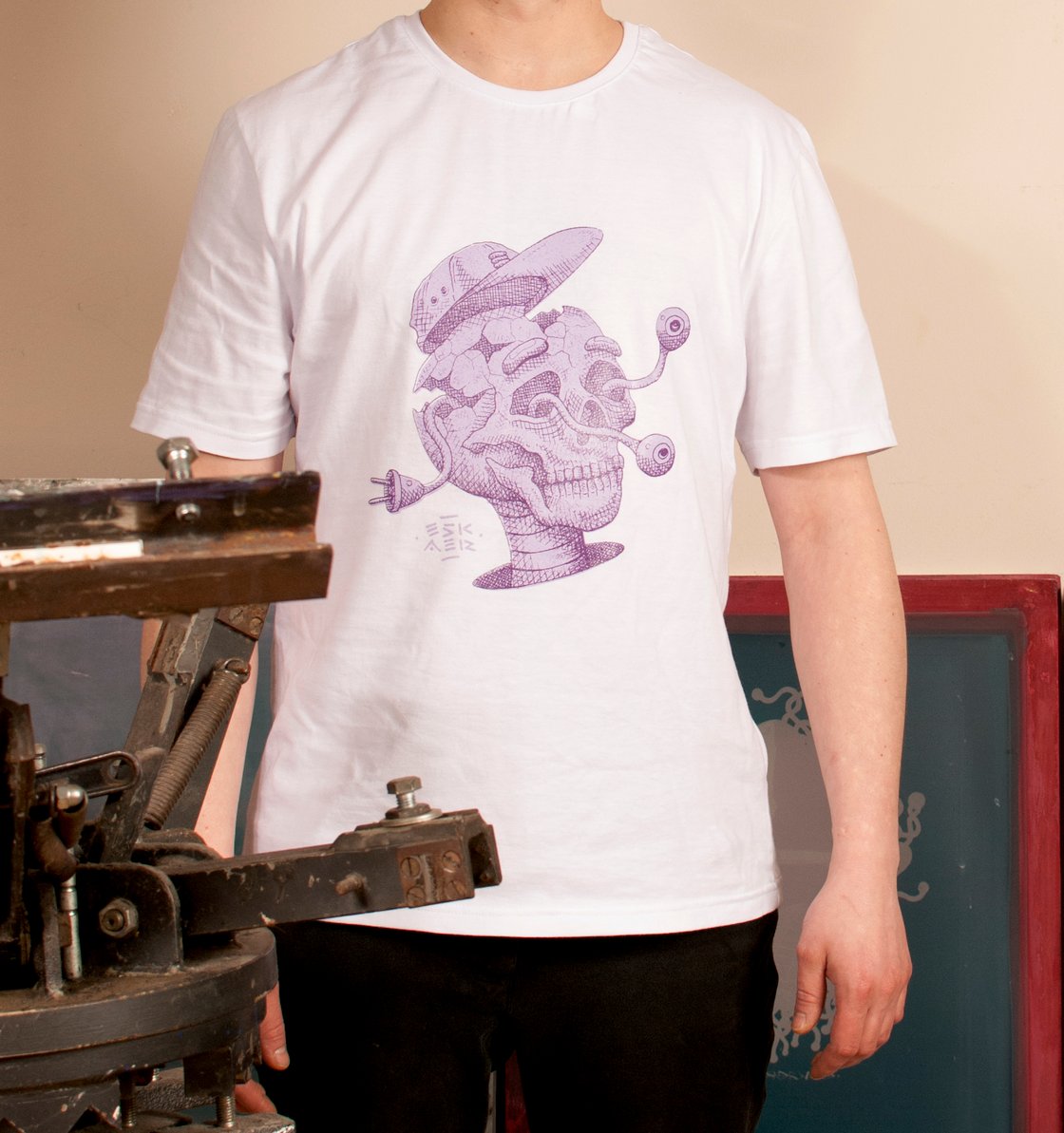 Image of Skull T-shirt WHITE