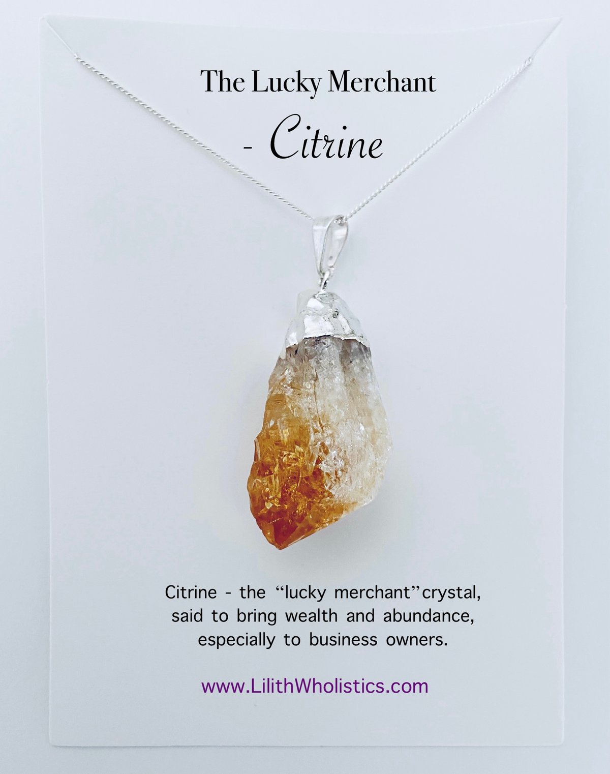 Image of Crystal Pendants on Sterling Silver Necklaces 