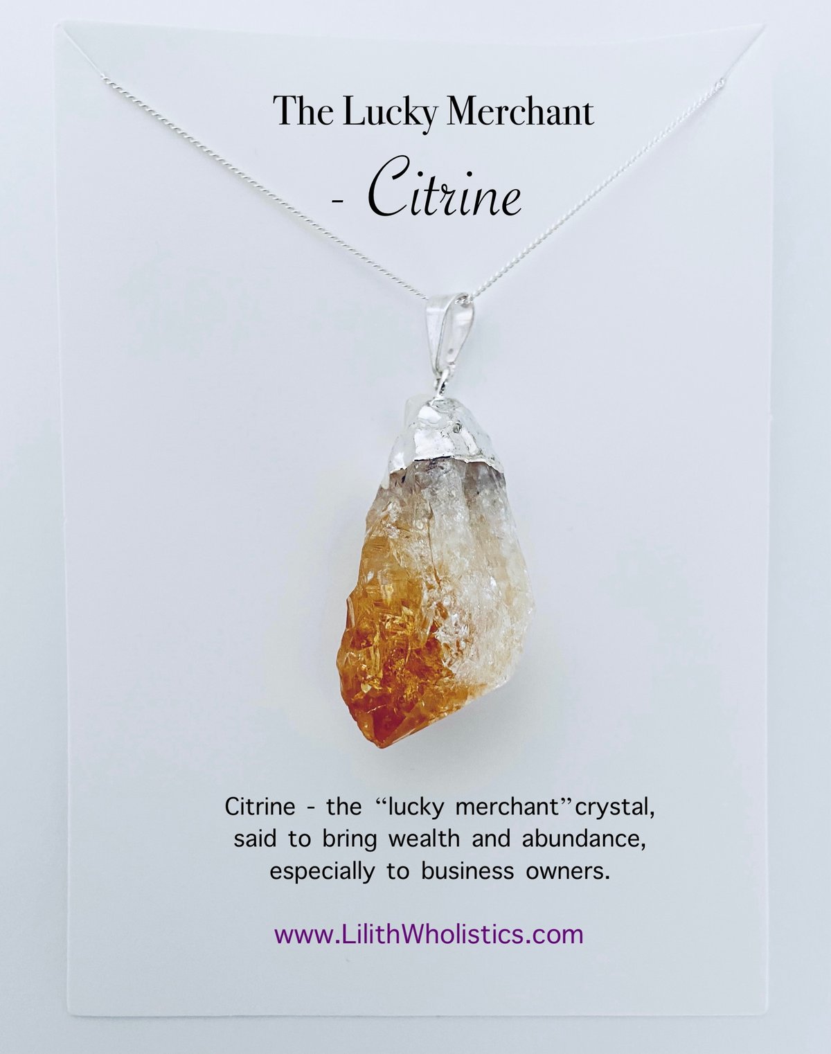 Image of Crystal Pendants on Sterling Silver Necklaces