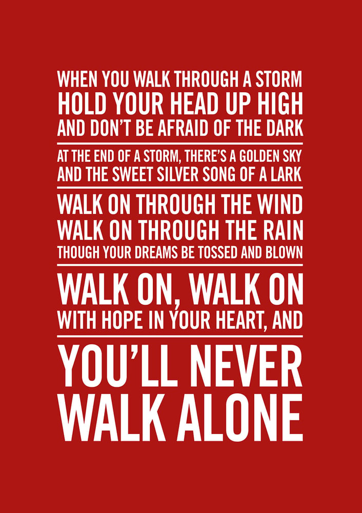 Image of Liverpool FC Poster - You'll never walk alone