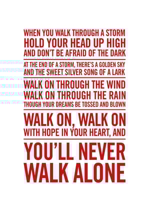Image of Liverpool FC Poster - You'll never walk alone