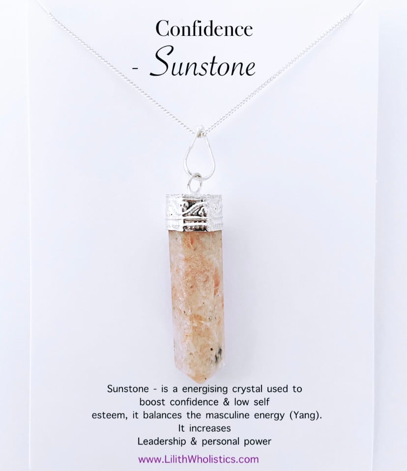 Image of Crystal Pendants on Sterling Silver Necklaces 