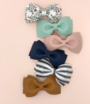 Image of New! Emma Faux Leather Bow