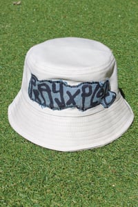 Image of up front bucket hat in tan 