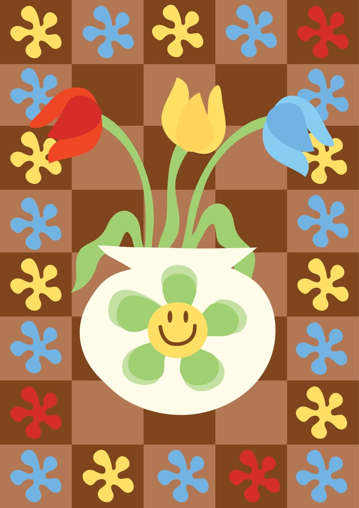 Image of Happy Tulips (brown)