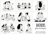Image 2 of BATHERS • set of 9 postcards