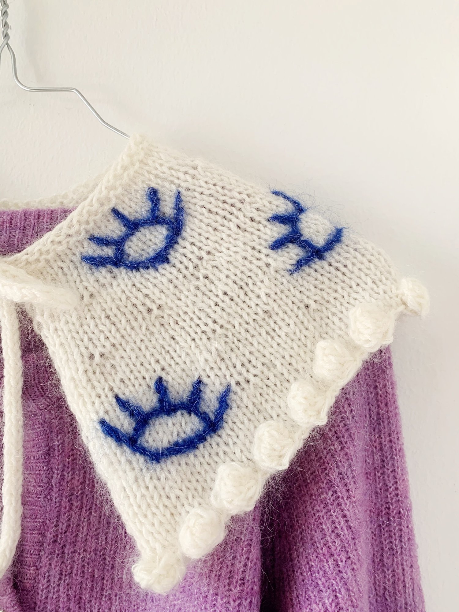 Image of EvIl Eye Embroidered Bubble Collar no. 2