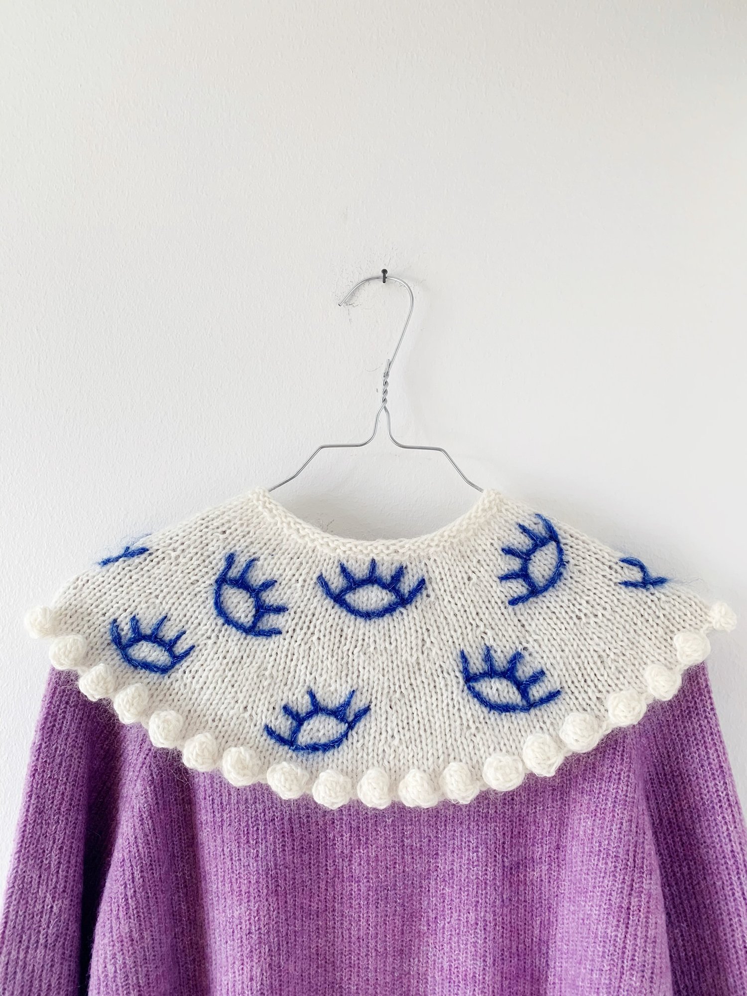 Image of EvIl Eye Embroidered Bubble Collar no. 2