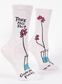 Image 1 of Take No Shit Crew Socks