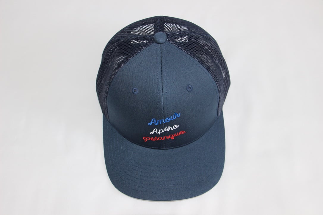 Image of Casquette Bleu Blanc Rouge Amour Apéro Pétanque.