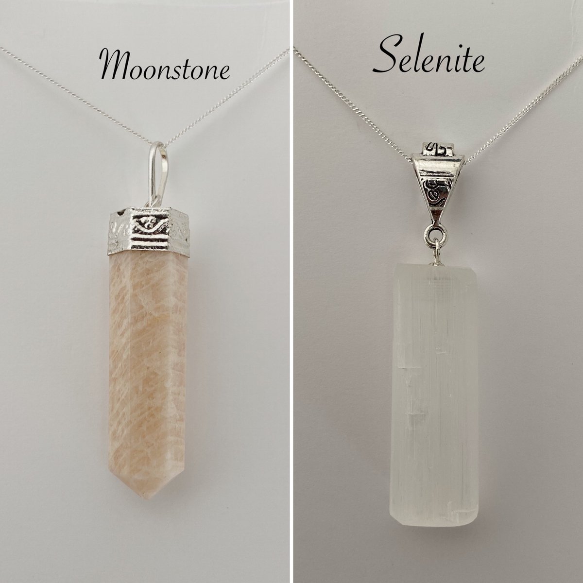 Image of Crystal Pendants on Sterling Silver Necklaces