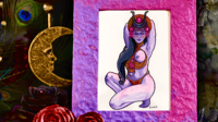 Image 1 of Original Female Figure Illustration 