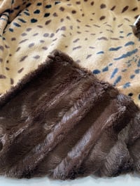 Image 5 of Leopard 🐆 Baby Blanket in Minky Fabric